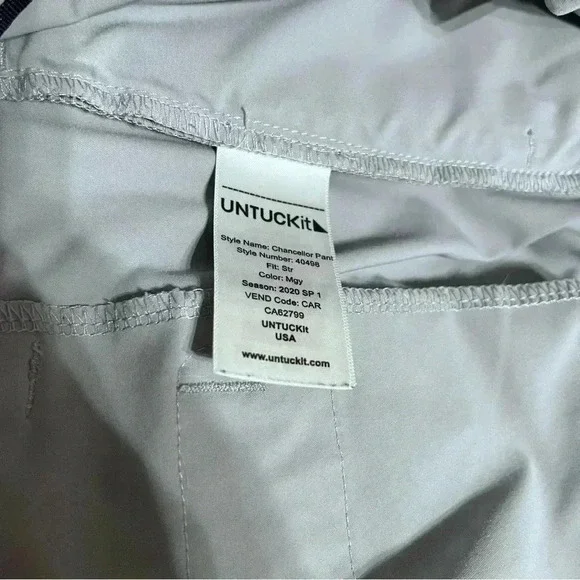 Untuckit Pants Straight Fit Men Sz 38 x 32 Gray - Picture 6 of 10